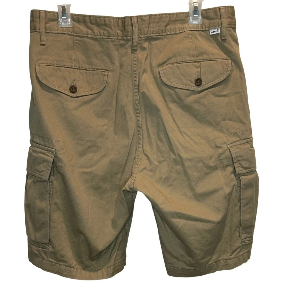 Levi's Cargo Shorts 31x9 Men's‎ Khaki Tan Cotton Twill Utility Pockets